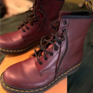 Dr. Martens Burgundy Combat Boots
